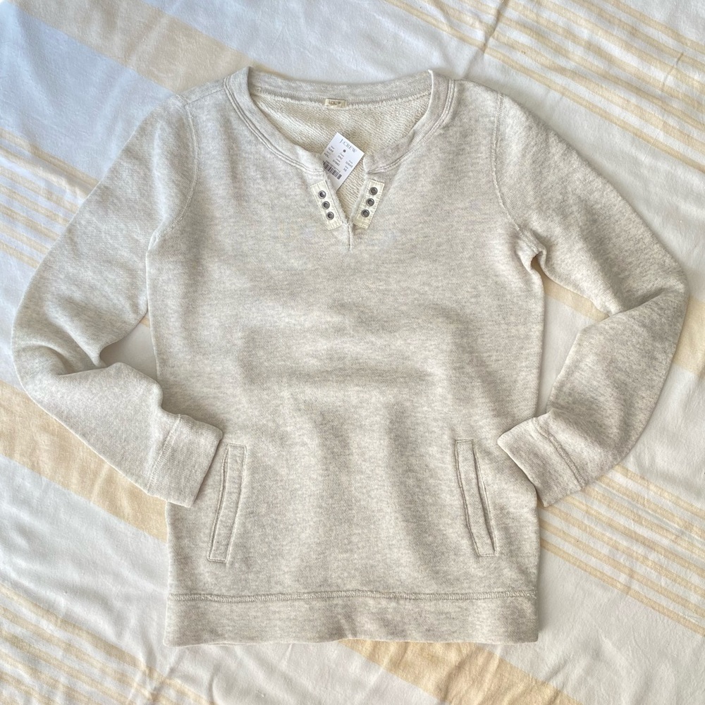 J. Crew NWT🫶HAYA LOVE Comfy French Terry Sweatshirt SZ XS